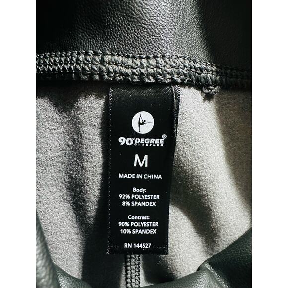 90 Degree by Reflex Size M Gunmetal Grey Women’s Leggings - Picture 3 of 5
